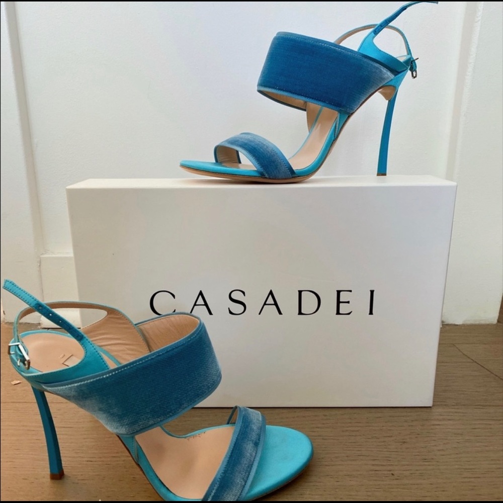 Casadei Velvet Sandals 37.5